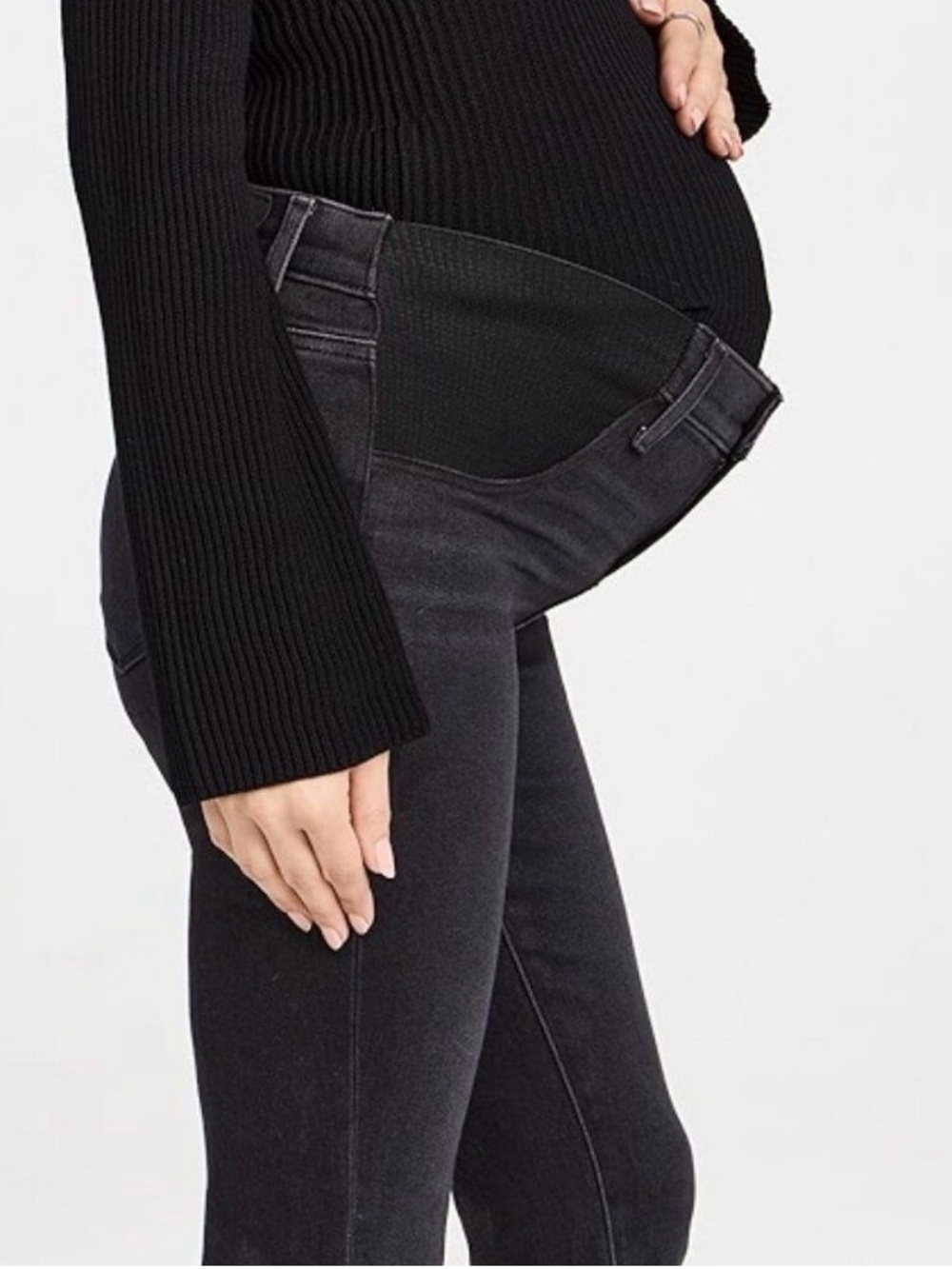 Paige Black Lotus Maternity Jeans - Claudine